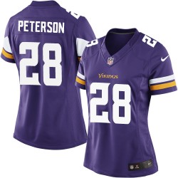 Women's Adrian Peterson Minnesota Vikings Nike Elite Purple Home Jersey