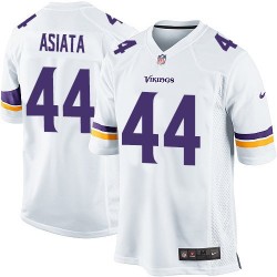 Matt Asiata Minnesota Vikings Nike Game White Road Jersey