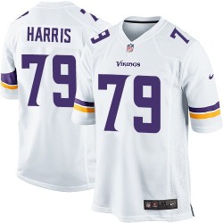 Michael Harris Minnesota Vikings Nike Game White Road Jersey