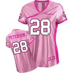 Women's Adrian Peterson Minnesota Vikings Nike Limited Pink Be Luv'd Jersey