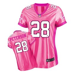 Women's Adrian Peterson Minnesota Vikings Nike Limited Pink New Be Luv'd Jersey