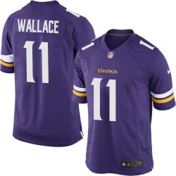 Youth Mike Wallace Minnesota Vikings Nike Limited Purple Home Jersey